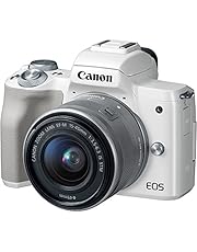 Canon EOS M50 Mirrorless Digital Camera Bundle + 15-45mm Lens (White) - 2681C011