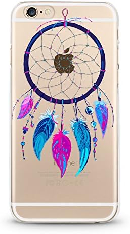 SweetBerryCreations / Apple iPhone 6 6s 7 / Design Clear Bumper TPU Soft Case Rubber Silicone Skin Cover for iPhone 6 6s 7 - Dream Catcher (Dream Catcher - Purple &amp; Pink)
