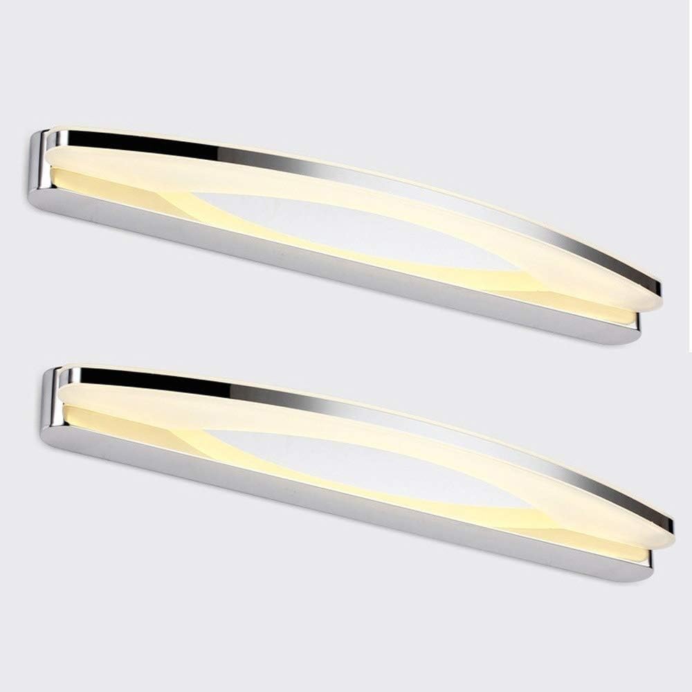 De luz de tocador de baño moderno de 2 unidades | Cubierta acrílica de