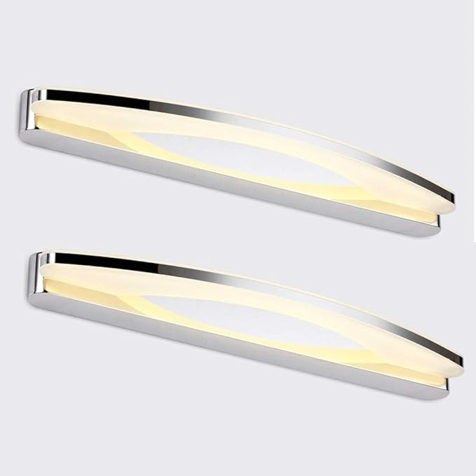 De luz de tocador de baño moderno de 2 unidades | Cubierta acrílica de