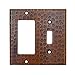 Copper Combination Switchplate with 1-Hole Single Toggle Switch