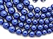 Fashion 21 Women's Five Multi-Strand Simulated Pearl Statement Necklace and Earrings Set (Royal Blue)