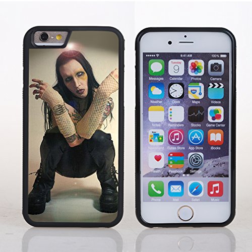 Industrial Metal Marilyn Manson iPhone 6 /6S Cover Black Color TPU Rubber Case iPhone 6 / 6S Case 4.7'
