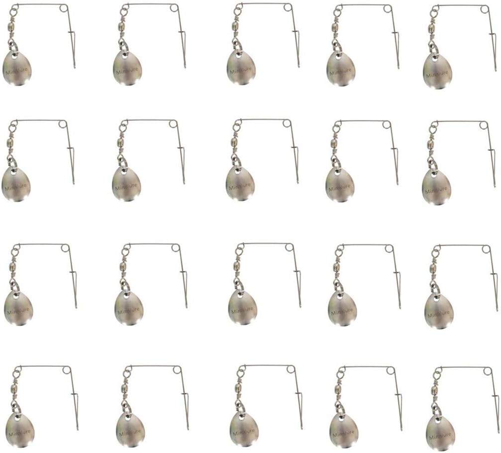 Mimilure 10 Pcs Spinner Blades Smooth Nickel Spoons Rigs Spinners Spinnerbait Fishing Lures Accessories (22pcs) : Sports & Outdoors