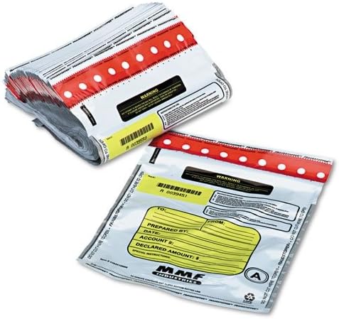 Mmf Cash Drawer 2362010N06 Mmf, Tamper Evident Deposit Bag, 9In X 12In, White