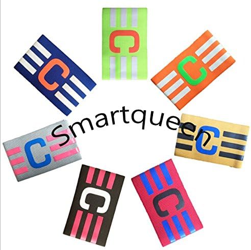 Power silence 7pcs Soccer Football Captain Armband Wristband With C Mark