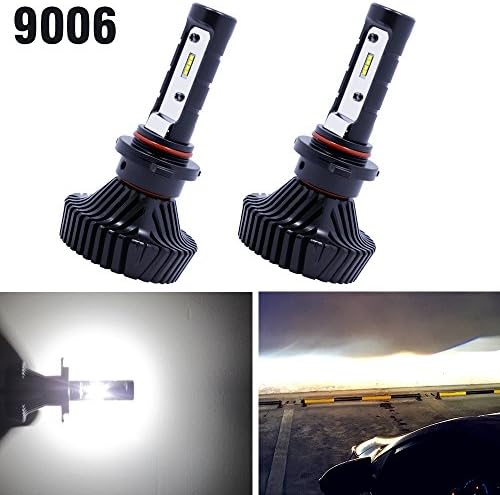 Renico 2PCS LED Headlight Bulbs Conversion Kit - Low Beam / High Beam Fog Light Bulbs - 40W 4500LM 6500K Cool White Car LED Lights Replacement - 2 Year Warranty (9006 (HB4))