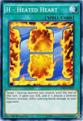 Yu-Gi-Oh! - H - Heated Heart (SDHS-EN028) - Structure Deck: HERO Strike - 1st Edition - Common
