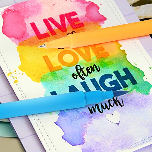 Dual Tip Brush Pen Art Markers, Calligraphy Brush Pens for Lettering, 24 Pack Brush and Fine Tip Markers for Coloring Books Sketching Bullet Journaling