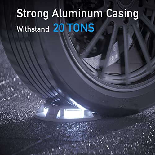 Quntis 8 x Outdoor Solar Blue + White LED Step Lights Outdoor for Garden Pathway Deck, IP68 Waterproof Outdoor Pool Lights, Solar Spotlights for Paths Stairs Sidewalk