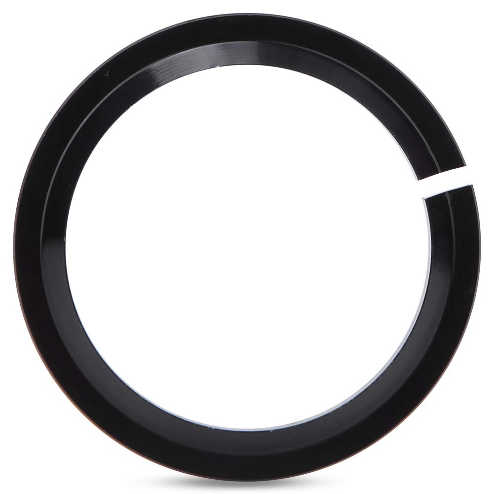 Ever Bicycle Headset Spacer,Aluminum Bike 39.8mm / 1.6in Lower Headset Front Fork Conversion Adapter Spacer Bike Fork Headset Base Bicycle Tapered Fork Open Crown Replacement Headset Spacer,Black