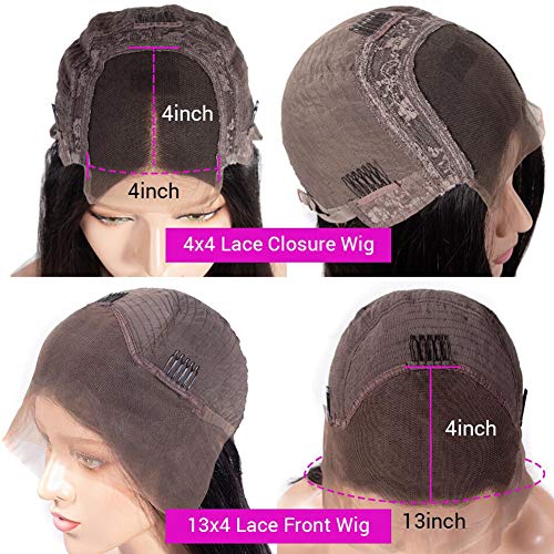 Ugrace-Hair-Straight-Bob-Wigs-Brazilian-Virgin-Human-Hair-Lace-Closure-Wigs-Natural-Hairline-Glueless-Pre-Plucked-4x4-Lace-Wigs-Short-Bob-Wigs-For-Fashion-Women-12INCH-4X4-natural-color