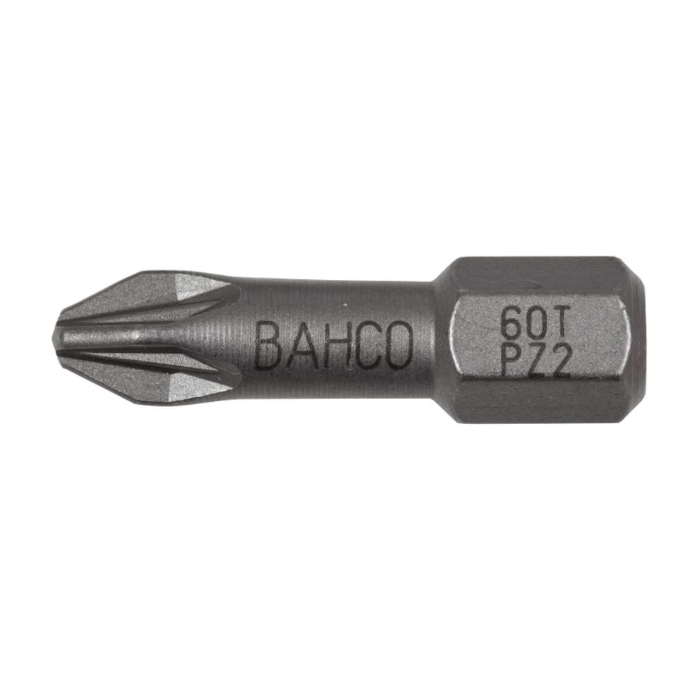 Bahco 60T/PZ1 Torsion Bit for Pozidriv Head Screws, Grey, 25 mm, Set of 10 Pieces