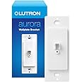 Lutron Aurora Wallplate Bracket For Paddle/Decorator Switch | For use with Aurora Smart Bulb Dimmer | L-AWALL1-WH | White