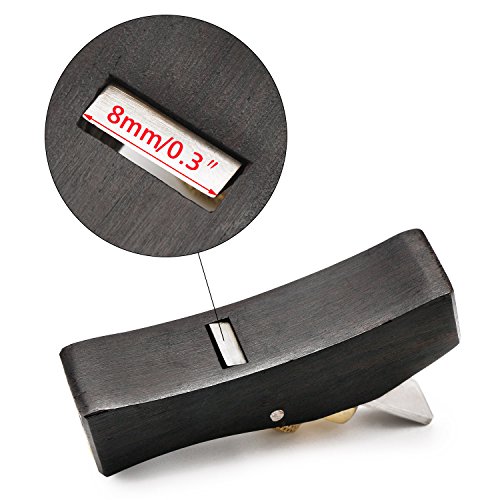 Ebony Hand Planer, 0.3 inch Blade Width EnPoint Woodworking Hand Plane Craftsman Planer Curved Bottom Concave Wood Small Plane for Joinery Woodcraft Guitar Violin Viola Cello Wooden Music Instrument - Thumbnail 2