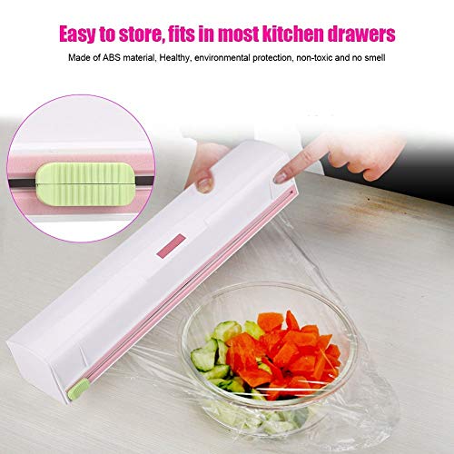Cling Film Cutter - Plastic Food Wrap Dispenser Wrap Cutter Foil And Cling Film Cutte Storage For Kitchen - Thumbnail 2
