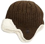 Isotoner Men's Acrylic Solid Alternating Rib Trapper Hat, Army, One Size