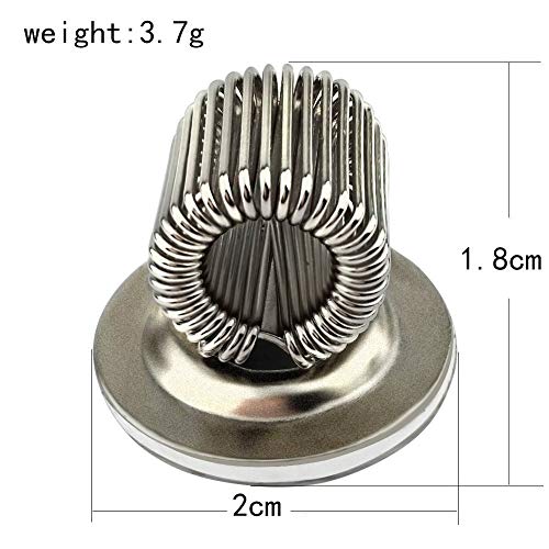 Tvoip 6Pcs Stainless Steel Pen Pencil Holder, Strong Adhesive Clips with Adjustable Spring Loop, Fit Any Size Pens, Use in Home Office Car Kitchen
