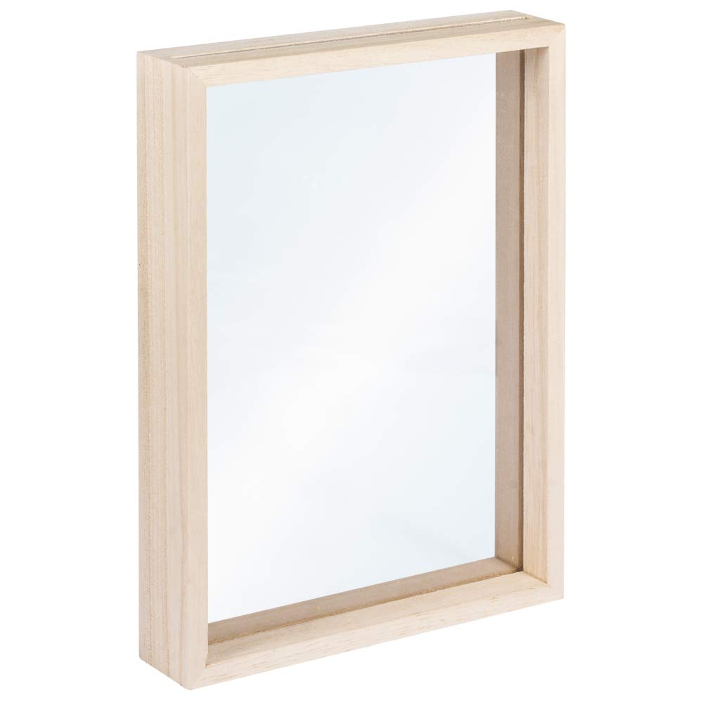 Rayher Double-Sided 3D Picture Frame with Acrylic Glass, Shadow Box Frame for Craft, natural wood, 16x22x3.5cm, 62840505