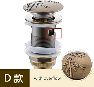 RTTGOR Drenaje de Piso Escurridor de Lavabo Latón Antiguo Baño Tipo