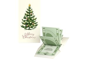 Lovepop Christmas Pop-Up Card for Her and Him - 3D Money Holder for Boys, Girls, Men, Women - 6.5" x 3.5" Holiday Envelope