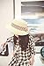 Connectyle Kids Classic Lovely Summer Straw Hat Cap Bowknot Beach Sun Protection Hats for Girls,  52  20.5