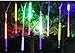 Alkbo Changeable Color Meteor Shower Rain Lights Waterproof String for Wedding Party Christmas Xmas Decoration Tree Party Garden Xmas String Light Outdoor 8 Tube