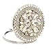 Generic Foldable 3D Handmade Engraved Compact Mirrors for Women Big Rhinestone White for Wedding Gifts