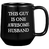 Miicol Funny Coffee Mug 16 oz, Black Coffee Cup, Large Ceramic Tea Mug, Gift Idea for Men, Husband, Flat Bottom Tea Cup, Unique Gift for Birthday, Christmas