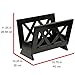 Oceanstar Contemporary Wood Magazine Rack, Black