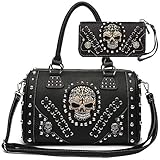 Sugar Skull Day of the Dead Punk Art Purse