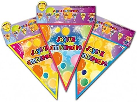 Guirlande Fanion Joyeux Anniversaire Taille Unique Amazon Fr Jeux Et Jouets