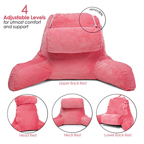 nestl Reading Pillow, Includes 1 Extra Large Bed Rest Pillow with Arms