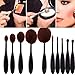 Sankuwen 10 Pcs Powder Foundation Face Makeup Oval Loose Brush