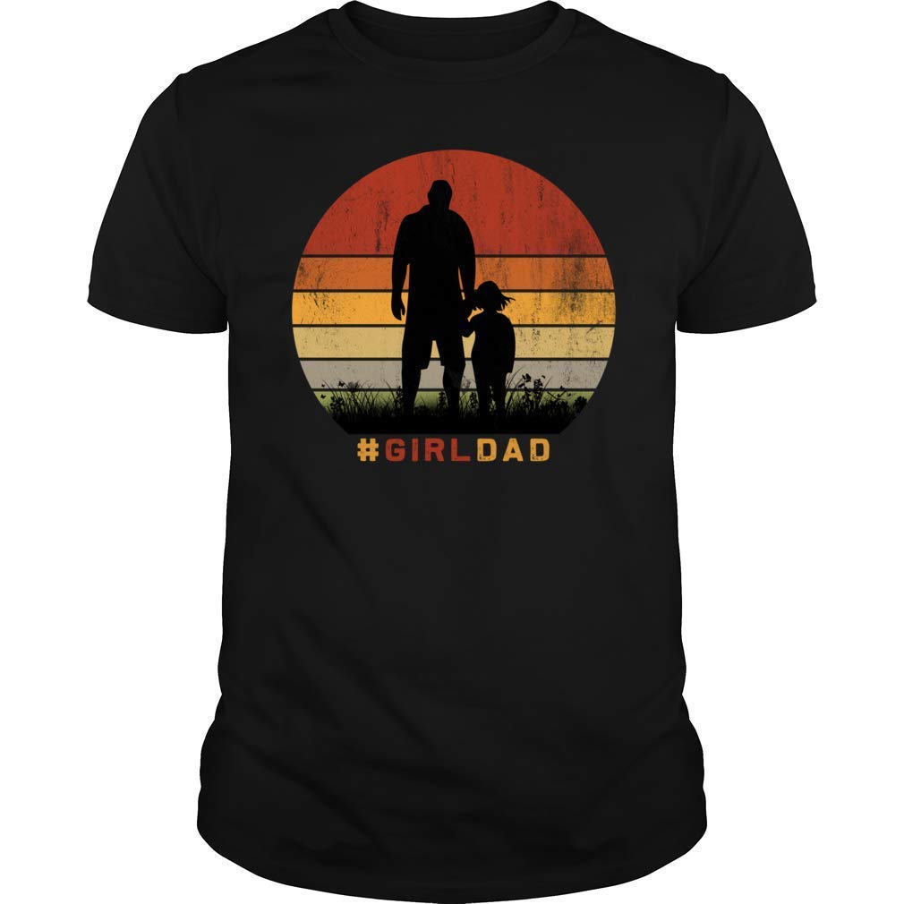 #girldad Girl Dad Father & Daughter Retro Basketball Gift Shirts