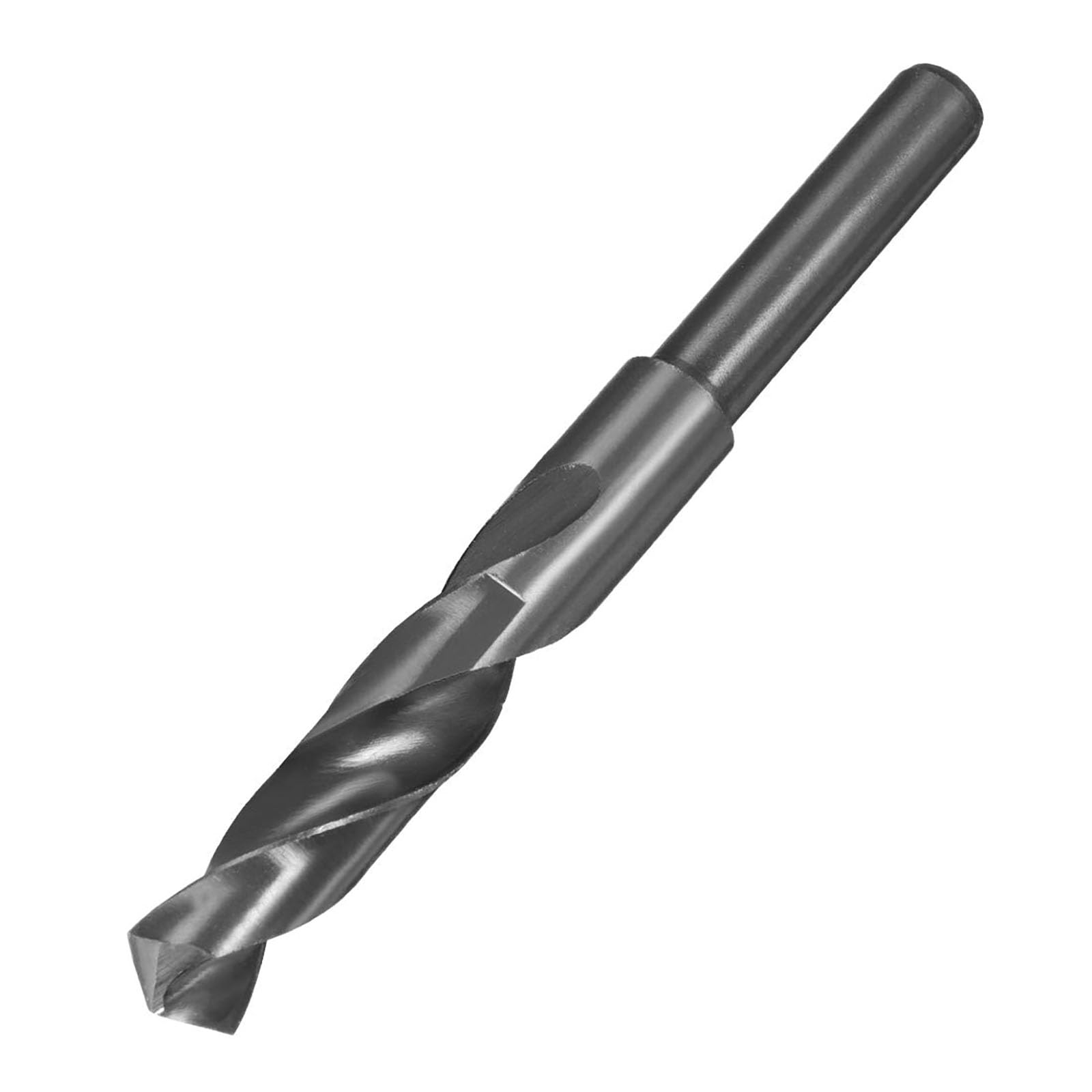 TA-VIGOR 19.5mm Reduced Shank Drill Bit, 1/2 Inch Shank Blacksmith Drill Bit High-Speed Steel Twist Drill Bit HSS 9341 for Aluminium, Steel, Wood, Plastic, Black Oxide
