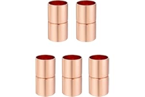 ZOWZEA Straight Coupling Copper Fittings 1/4 inch Copper Pipe Welding Joint Connector Adapter For HVAC Air Conditioning