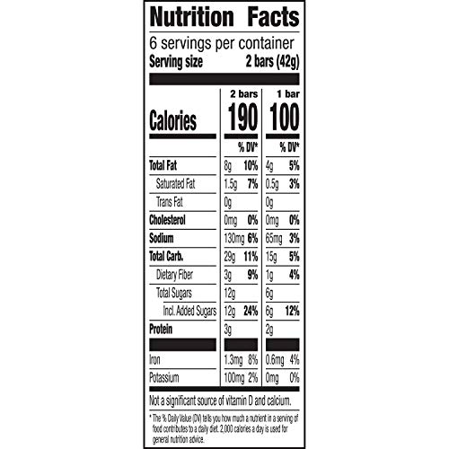 NATURE VALLEY CRUNCHY GRANOLA BARS, OATS ‘N DARK CHOCOLATE, 12 CT, 8.94 OZ (6 POUCHES)