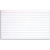 Mead Lined Index Cards, Note Cards, Ruled, 100 Count, 3" x 5", White (63350)
