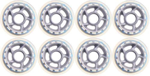 Barbed Wire 8 Inline Skate Wheels 80mm 81a, Clear/Gray