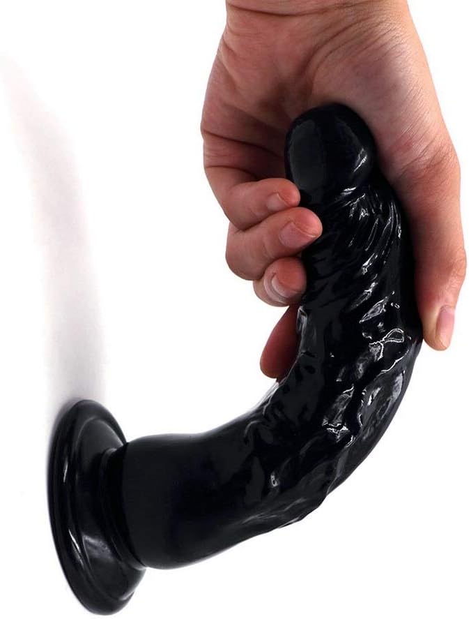MXYLYM9 Strǎpǒn Dǒngs, Strap on Suction Cup Funny Toys Beginners Small with Suction Cup is Perfect for Plug Black| Long:7.87inches/20cm,Diameter:1.57inches/4cm