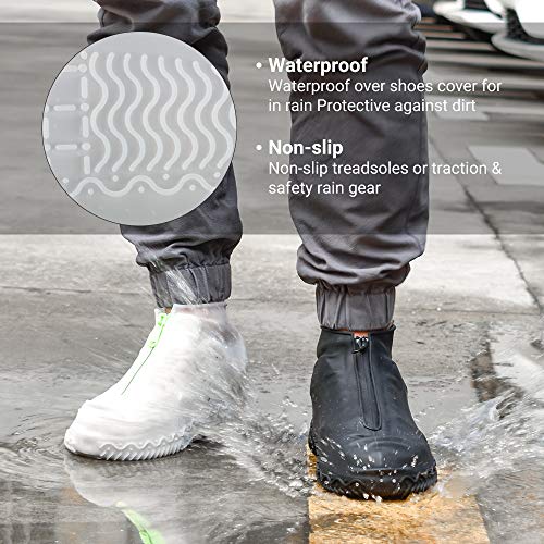 image for ATOFUL Reusable Silicone Waterproof Shoe Covers, Silicone Shoe Covers 