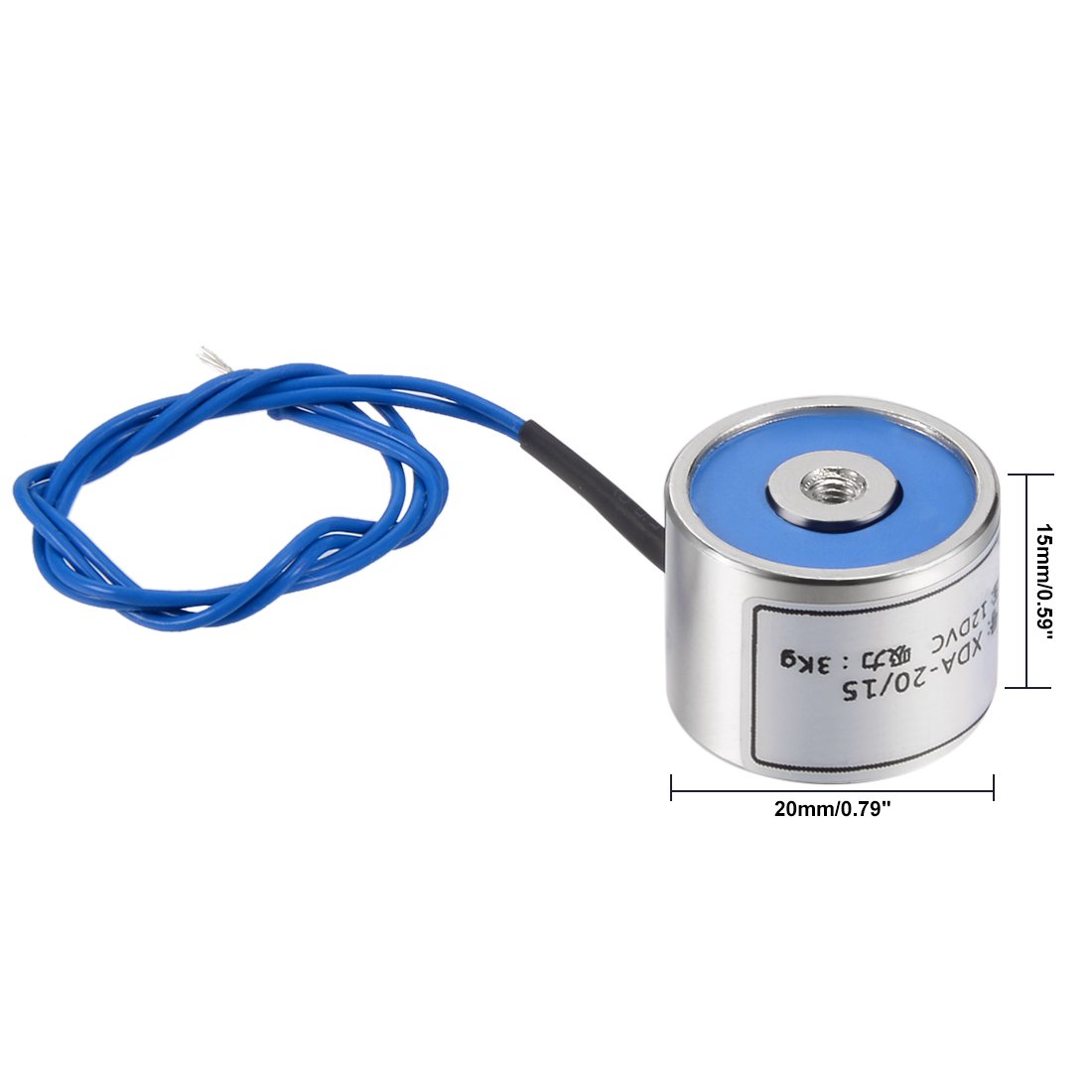 uxcell 80x38mm DC12V 1000N Electric Sucking Disc Solenoid Lift Holding Electromagnet