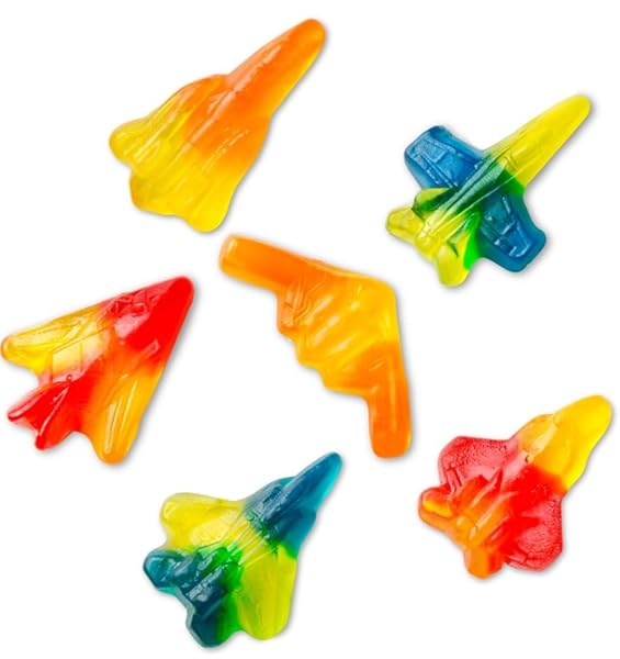 FRUIDLES USA PATRIOTIC GUMMY FIGHTER JETS CANDY HOLIDAY TREATS, 4TH OF JULY, FUN AND FESTIVE SNACKING, PARTY FLAVOR (1 POUND)
