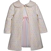 Bonnie Jean Girl's Spring Easter Dress and Coat Set for Baby, Toddler and Little Girls