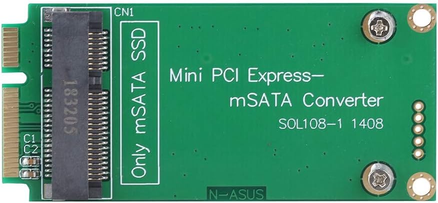 Bewinner1 Adapter Card, 3x5cm mSATA Adapter to 3x7cm Mini PCI-e SATA SSD S101 900 901 900A T91 Riser Card for Eee PC 1000