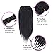 Havana Twist Crochet Hair 6 Packs 18 inch Crochet Braids Senegalese Twist Crochet Braiding Hair(1B)