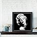 Marilyn Monroe Canvas Wall Art Giclee Print Red Lips Framed Art Print Inspirational Famous People Wall Decor Portrait Silver Edge Black Framed Ready to Hang Single Piece - 12
