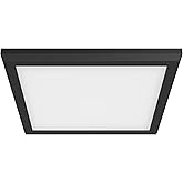 Nuvo 62/1725 Blink Pro LED Flush Mount Ceiling Fixture, CCT Selectable, 9 Inch Square, Black