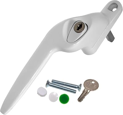 White Left Hand Yale Quartus Cranked Window Handle 10mm Spindle